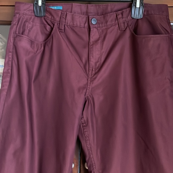 Perry Ellis Slim Fit Stretch Burgundy Pants W38 L36 - Picture 2 of 8